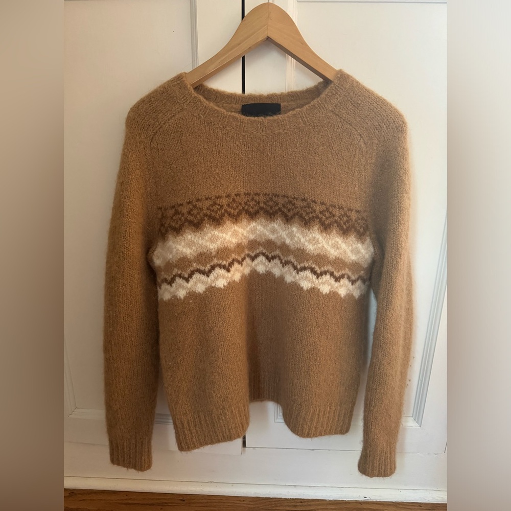 Nili Lotan Kayle Sweater - Camel Fair Isle